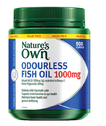 Chemist Warehouse Nature’s own odourless fish oil 1000mg 500 capsules offer