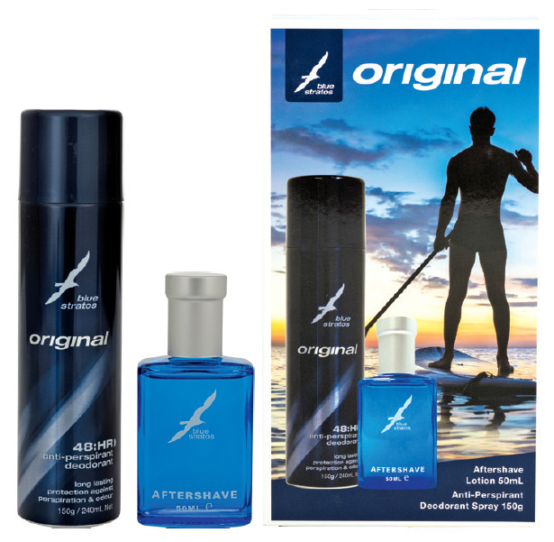 Blue stratos aftershave 50ml 2 piece set offer at Chemist Warehouse