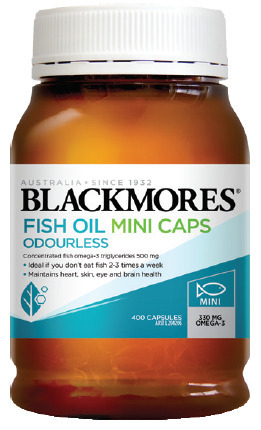 Chemist Warehouse Blackmores fish oil mini caps odourless 400 capsules offer