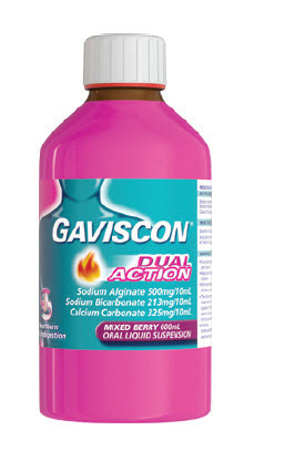 Gaviscon dual action liquid mixed berry 600ml