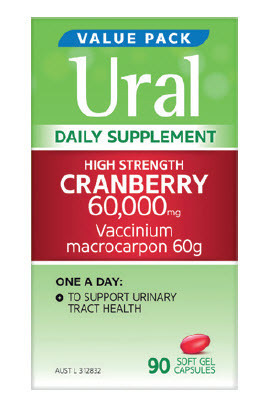 Chemist Warehouse Ural high strength cranberry 60,000mg 90 capsules offer