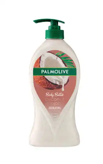 Palmolive body butter coconut scrub jojoba exfoliating body wash 750ml