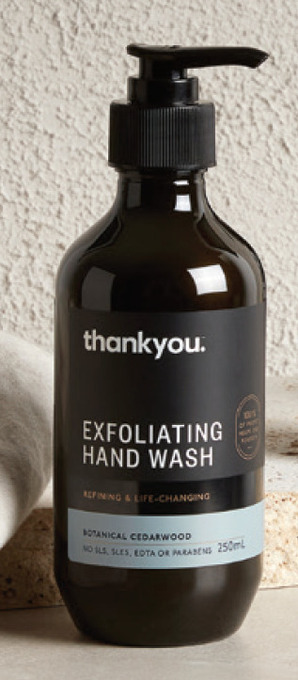 Chemist Warehouse Thankyou exfoliating hand wash botanical cedarwood 250ml offer