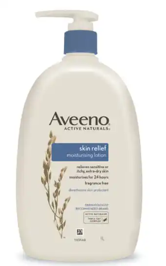 Chemist Warehouse Aveeno skin relief moisturising lotion 1litre offer