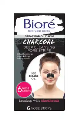 Chemist Warehouse Biore charcoal deep cleaning pore strips 6 offer