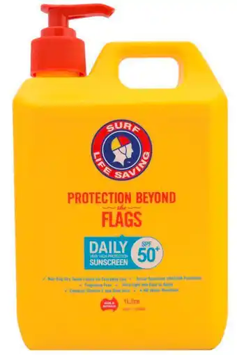 Chemist Warehouse Surf life saving spf 50+ daily 1 litre offer