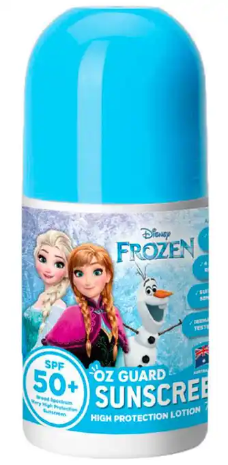 Chemist Warehouse Oz guard spf 50+ disney frozen 75ml roll on offer