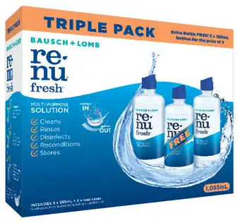 Bausch & lomb renu fresh 3-for-2 355ml