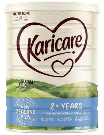 Chemist Warehouse Karicare 2+ months years toddler growing up milk 900g offer