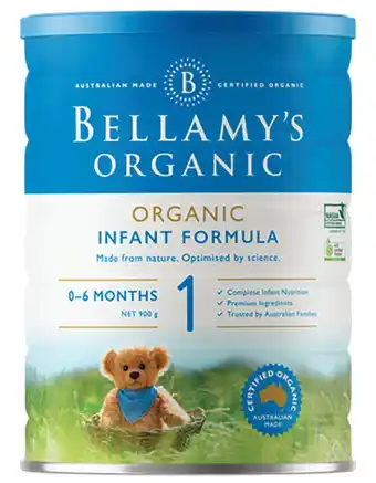 Bellamy’s organic infant formula step 1 900g