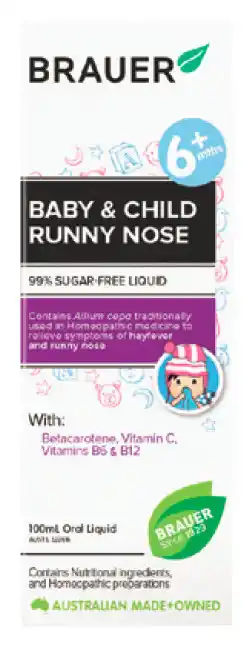 Chemist Warehouse Brauer baby & child runny nose 100ml offer