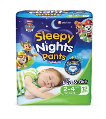 Chemist Warehouse Babylove sleepy nights 2-4 years overnight pants 12 pack offer