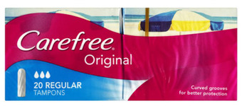 Chemist Warehouse Carefree original tampons regular 20 pack offer