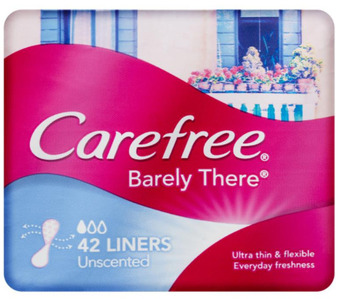 Carefree barely there liners unscented 42 pack