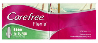 Chemist Warehouse Carefree flexia tampons super 16 pack offer