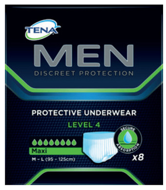 Chemist Warehouse Tena men level 4 pants medium/ large 8 pack offer