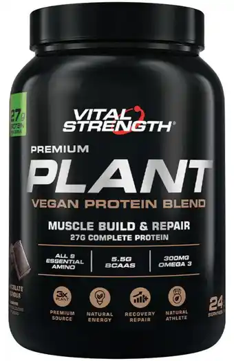Chemist Warehouse Vital strength premium plant vegan protein blend chocolate 1kg offer