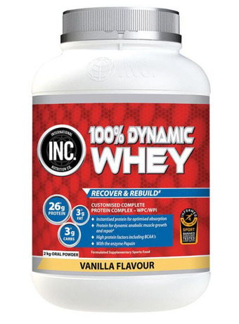 Chemist Warehouse Inc 100 dynamic whey vanilla flavour 2kg offer