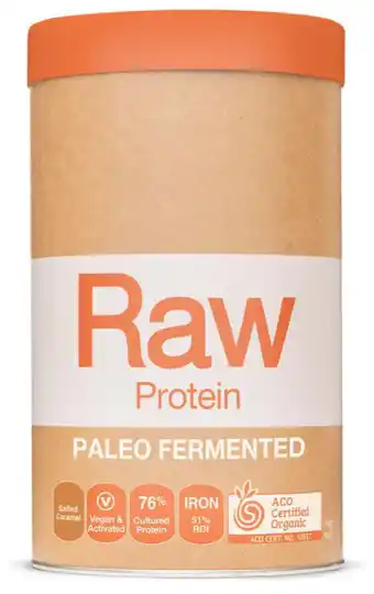 Chemist Warehouse Amazonia raw fermented paleo protein salted caramel 1kg offer