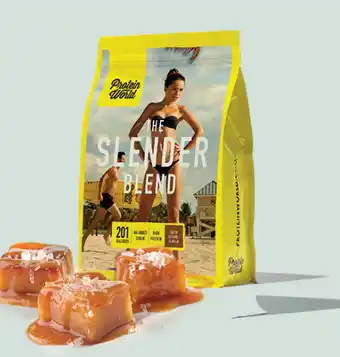 Chemist Warehouse Protein world the slender blend salted caramel pouch 1kg offer