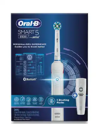 Chemist Warehouse Oral-b power toothbrush smart 5500 white offer