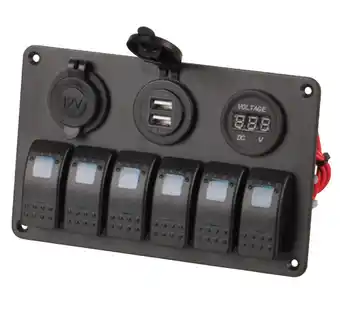 Road Tech Marine Marine switch panels - 6 way with volt meter offer