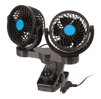 12v dual 4" fan with clamp mount