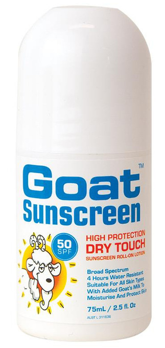 My Chemist Goat sunscreen dry touch roll on 75ml offer