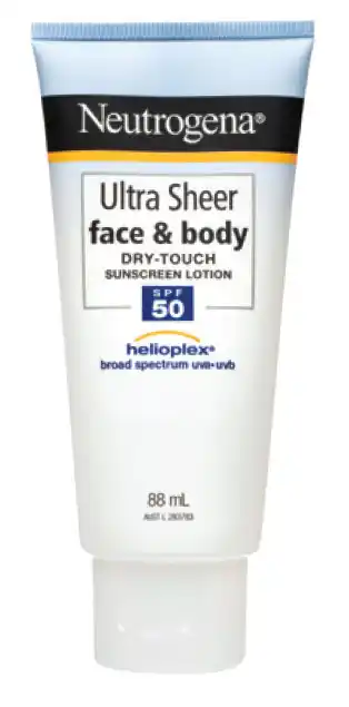 My Chemist Neutrogena spf 50+ ultra sheer face & body lotion 88ml offer