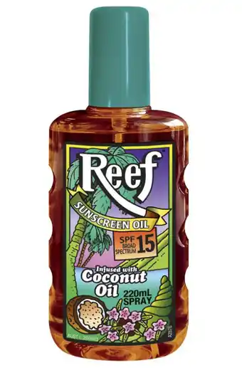 Reef coconut oil spf 15+ moisturising oil spray 220ml