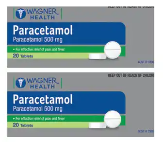 My Chemist Wagner health paracetamol 500mg 20 tablets offer