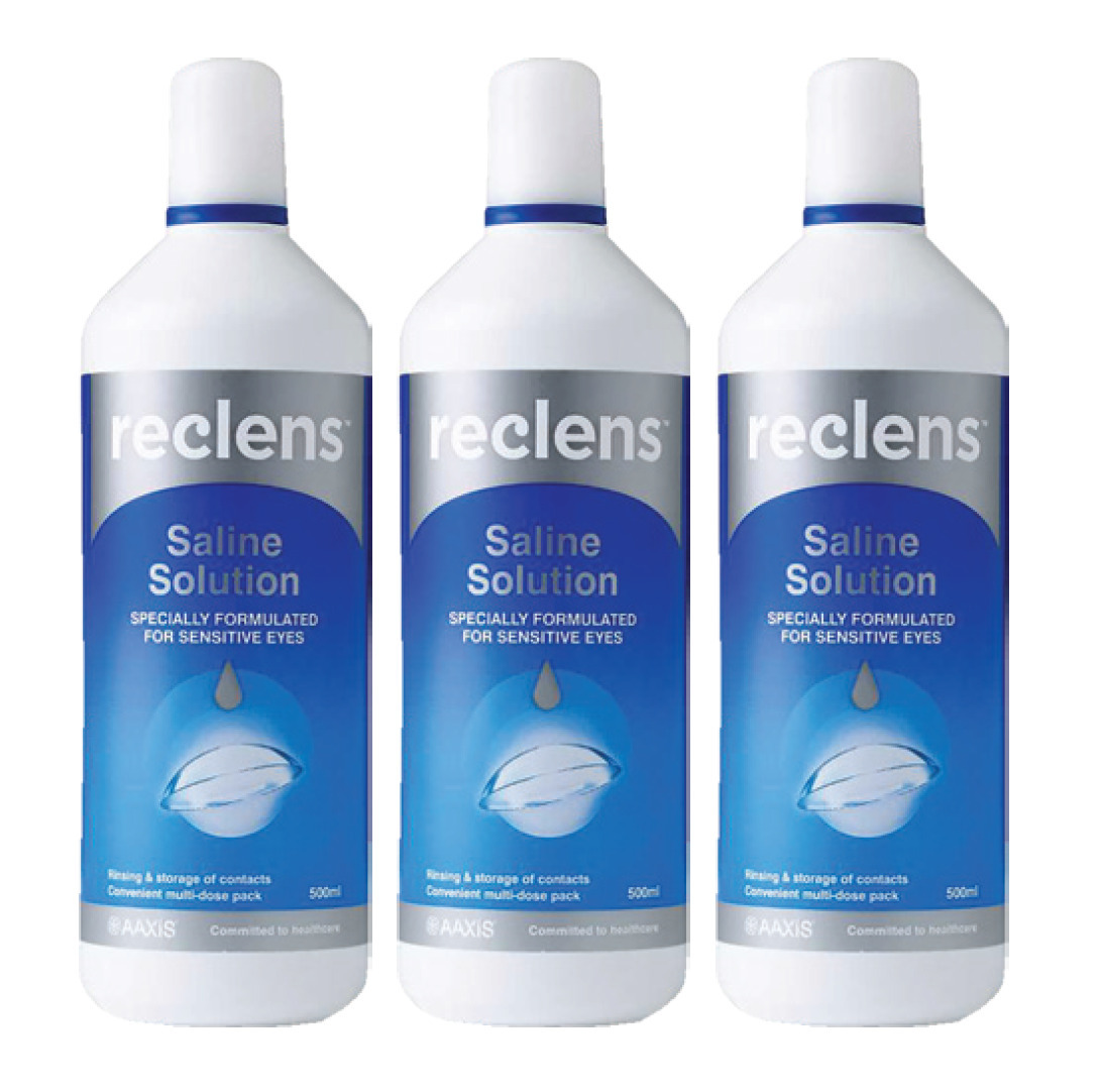 Reclens saline solution 500ml offer at My Chemist