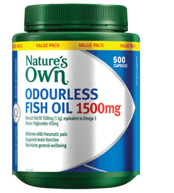 My Chemist Nature’s own odourless fish oil 1500mg 500 capsules offer