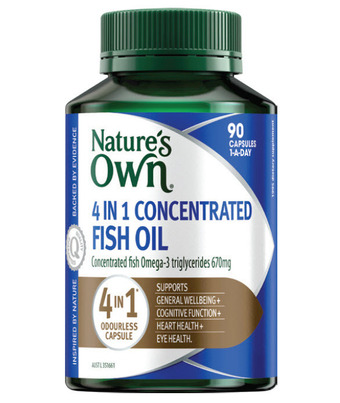 My Chemist Nature’s own 4 in 1 concentrated fish oil 90 capsules offer