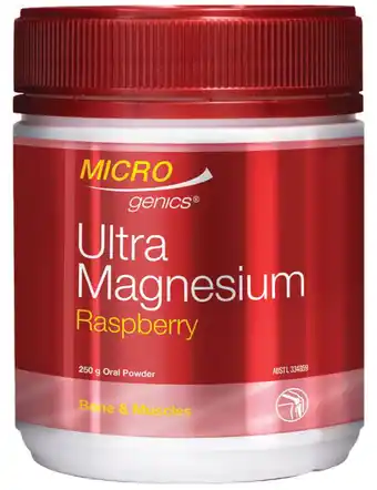 My Chemist Microgenics ultra magnesium raspberry 250g powder offer