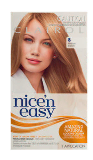 Clairol nice & easy 8 natural medium blonde hair colour