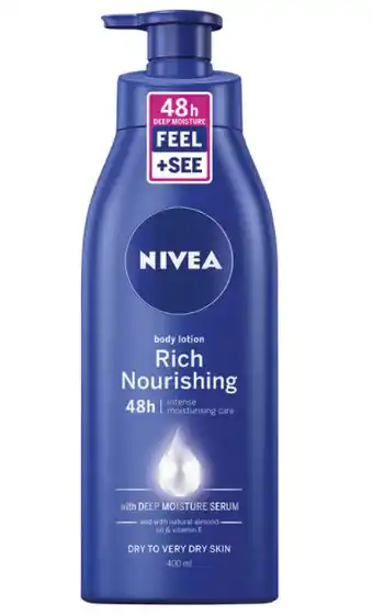 My Chemist Nivea rich nourishing body lotion 400ml offer
