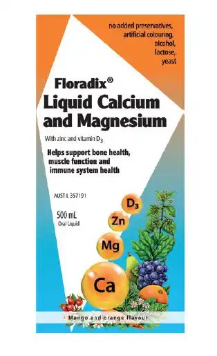 Floradix liquid calcium and magnesium 500ml oral liquid