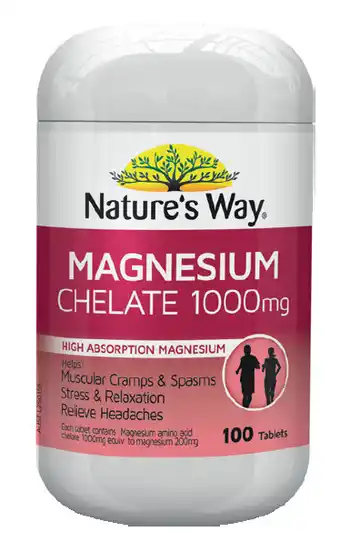 My Chemist Nature’s way magnesium chelate 1000mg 100 tablets offer