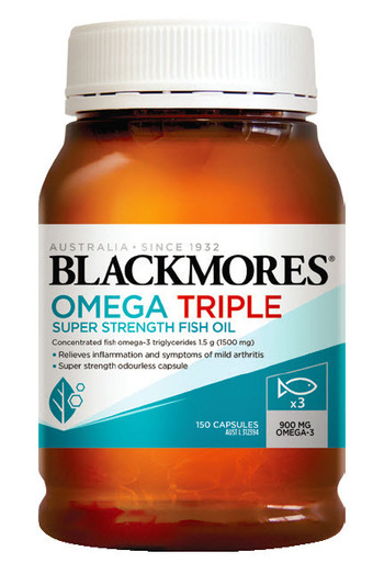 My Chemist Blackmores omega triple super strength fish oil 150 capsules offer