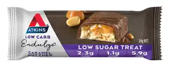 Atkins endulge single caramel nut chew 34g