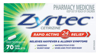 My Chemist Zyrtec 70 tablets offer