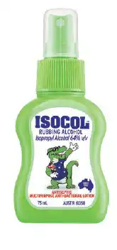 Isocol multipurpose rubbing alcohol spray 75ml