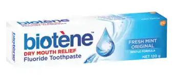 Biotene dry mouth relief fluoride toothpaste fresh mint original 120g