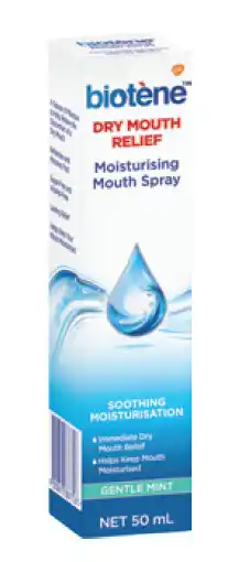 My Chemist Biotene dry mouth relief moisturising mouth spray gentle mint 50ml offer