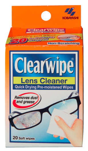 Clearwipe lens cleaner 20 wipes