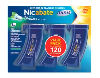 My Chemist Nicabate minis 4mg 120 lozenges offer