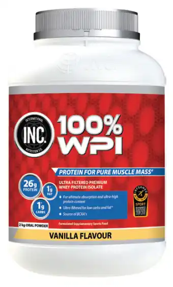 My Chemist Inc 100% wpi vanilla 1kg offer