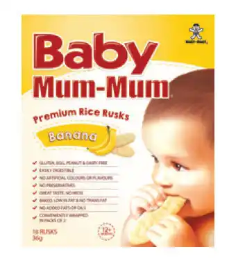 Baby mum-mum rice rusks banana flavour 36g