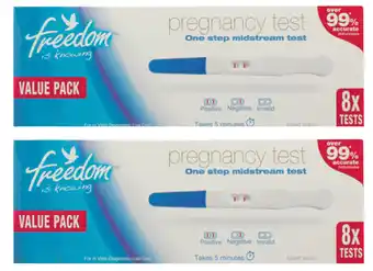 My Chemist Freedom midstream pregnancy test 8 tests offer